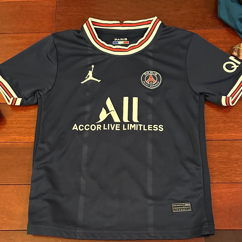 Paris Saint-Germain Navy Kids Soccer Jersey by Jordan